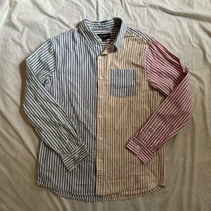PacSun Striped Colorblock Buttondown Shirt Coastal Cowgirl Cottagecore